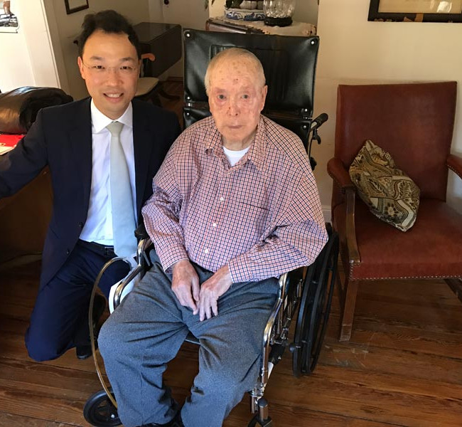 Kuan Ern Tan ’94 with Mr Millet